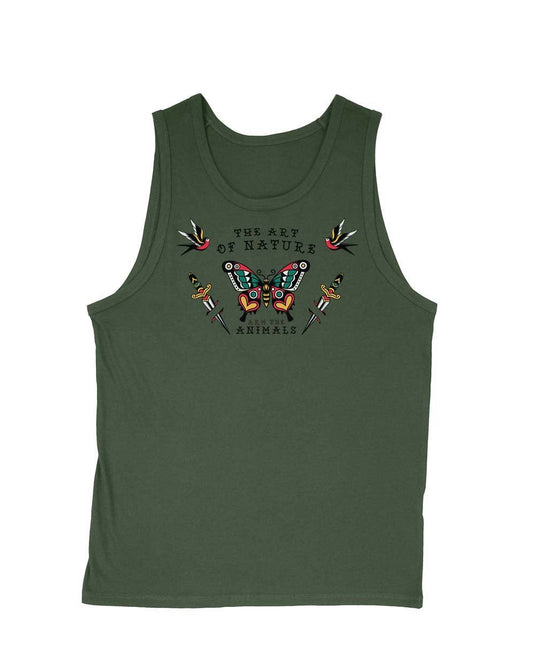 Men's | Tattoo Butterfly | Tank Top - Arm The Animals Clothing Co.