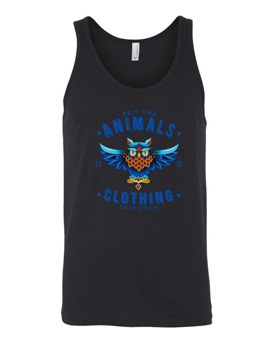 Men's | Varsity Owl | Tank Top - Arm The Animals Clothing Co.