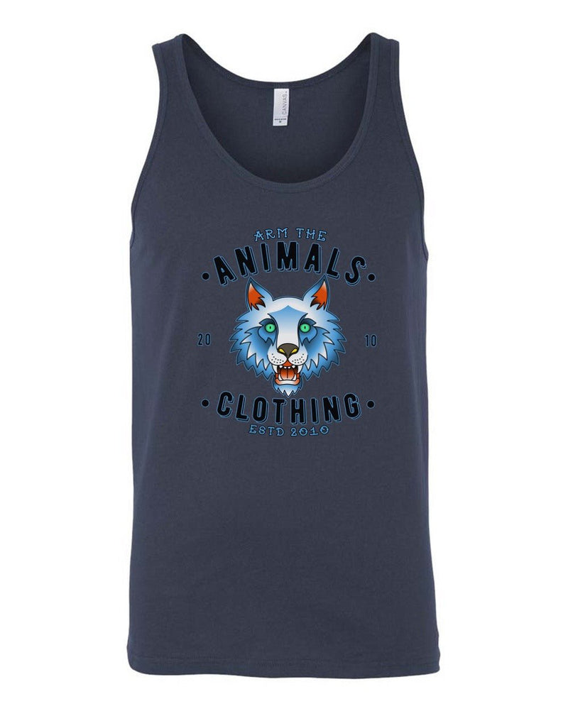 Load image into Gallery viewer, Men&#39;s | Varsity Wolf | Tank Top - Arm The Animals Clothing Co.
