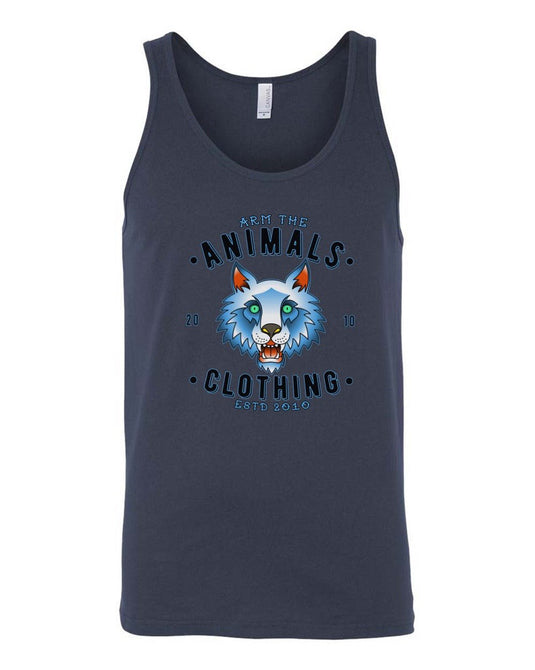 Men's | Varsity Wolf | Tank Top - Arm The Animals Clothing Co.