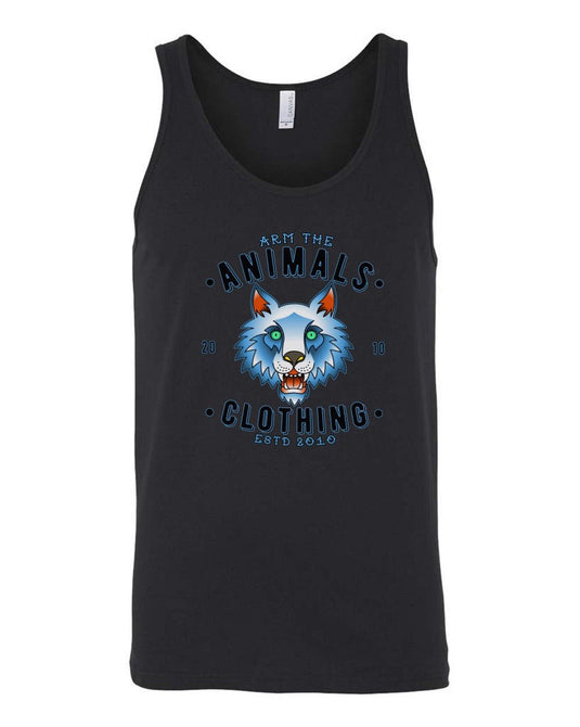 Men's | Varsity Wolf | Tank Top - Arm The Animals Clothing Co.