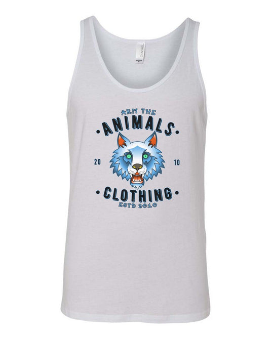 Men's | Varsity Wolf | Tank Top - Arm The Animals Clothing Co.