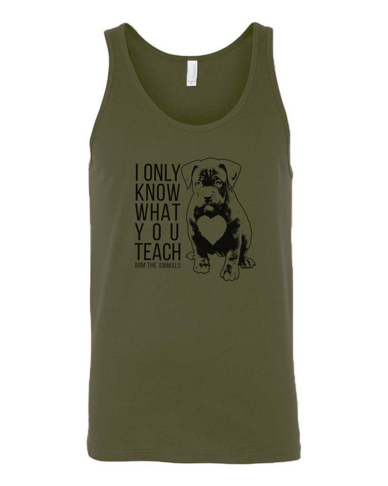 Load image into Gallery viewer, Men&#39;s | What You Teach Pittie | Tank Top - Arm The Animals Clothing Co.
