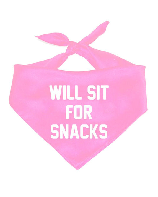 Pet | Will Sit For Snacks | Bandana - Arm The Animals Clothing Co.
