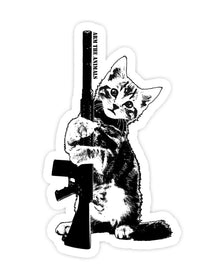 Stickers | Ain't Kitten Around | Die Cut Sticker - Arm The Animals Clothing Co.