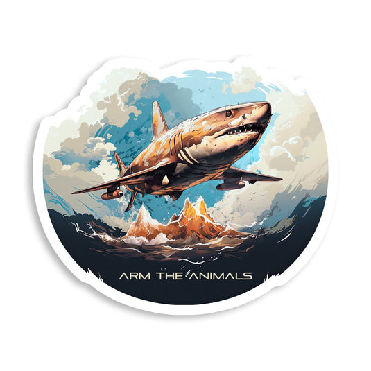 Stickers | Air Shark | Die Cut Sticker - Arm The Animals Clothing LLC