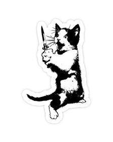 Stickers | Cat The Ripper | Die Cut Sticker - Arm The Animals Clothing LLC