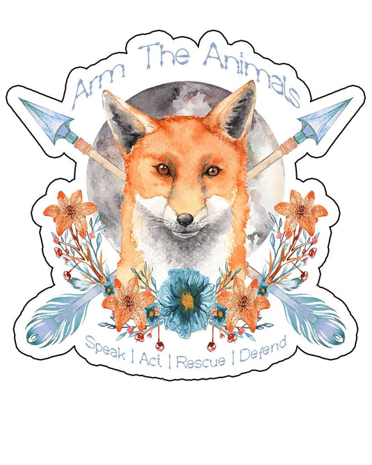 Stickers | Fox Confessor | Die Cut Sticker - Arm The Animals Clothing Co.