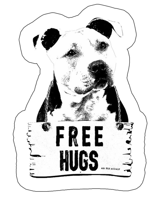 Stickers | Free Hugs | Die Cut Sticker - Arm The Animals Clothing Co.