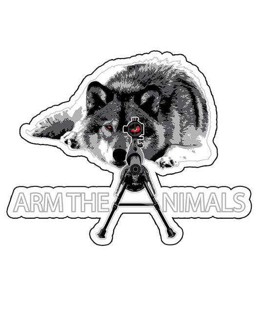 Stickers | M-16 Wolf Arctic Warfare | Die Cut Sticker - Arm The Animals Clothing Co.