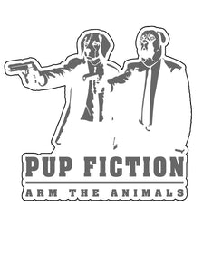 Stickers | Pup Fiction | Die Cut Sticker - Arm The Animals Clothing Co.