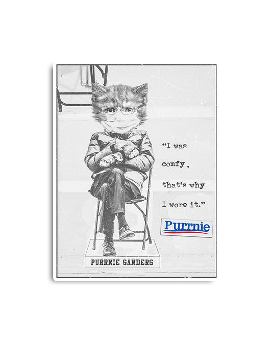 Stickers | Purrnie Sanders | Die Cut Sticker - Arm The Animals Clothing LLC