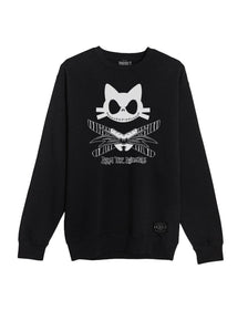 Unisex | 9 lives Skellington | Crewneck Sweatshirt - Arm The Animals Clothing Co.