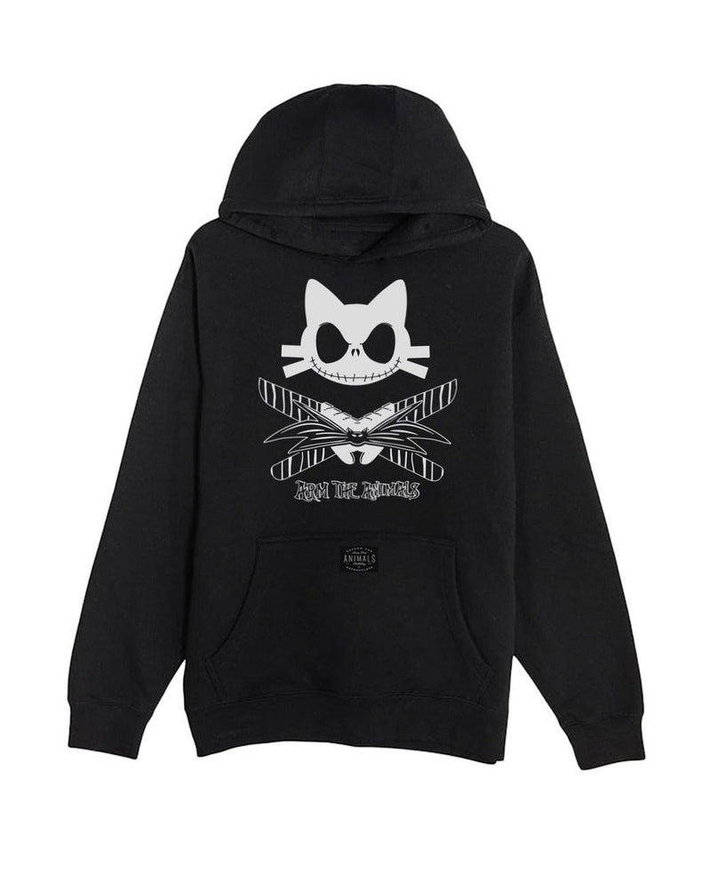 Load image into Gallery viewer, Unisex | 9 Lives Skellington | Hoodie - Arm The Animals Clothing Co.
