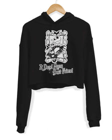 Unisex | A DEAD MANS BEST FRIEND | Crop Hoodie - Arm The Animals Clothing Co.