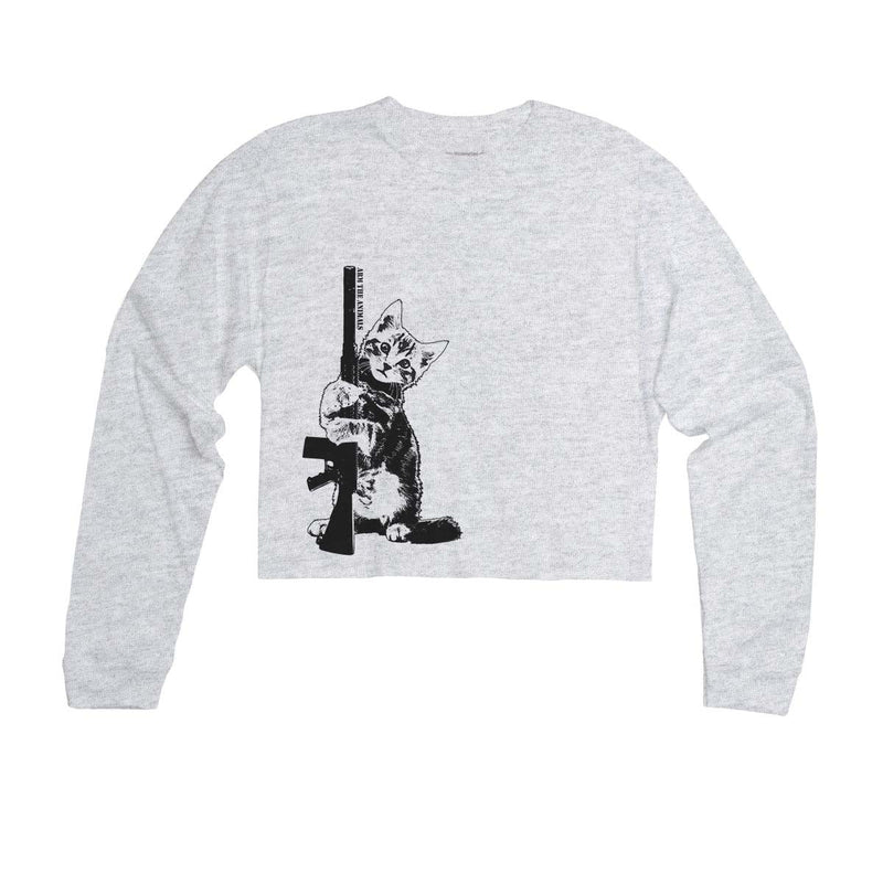 Load image into Gallery viewer, Unisex | Ain&#39;t Kitten Around | Cutie Long Sleeve - Arm The Animals Clothing Co.
