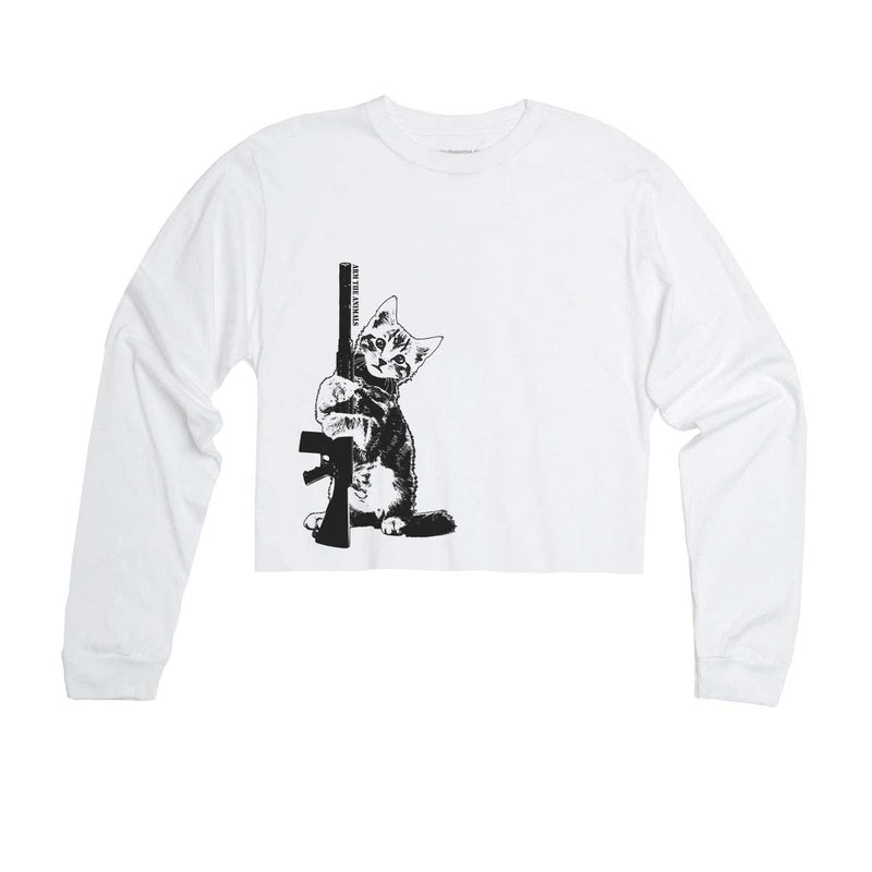 Load image into Gallery viewer, Unisex | Ain&#39;t Kitten Around | Cutie Long Sleeve - Arm The Animals Clothing Co.
