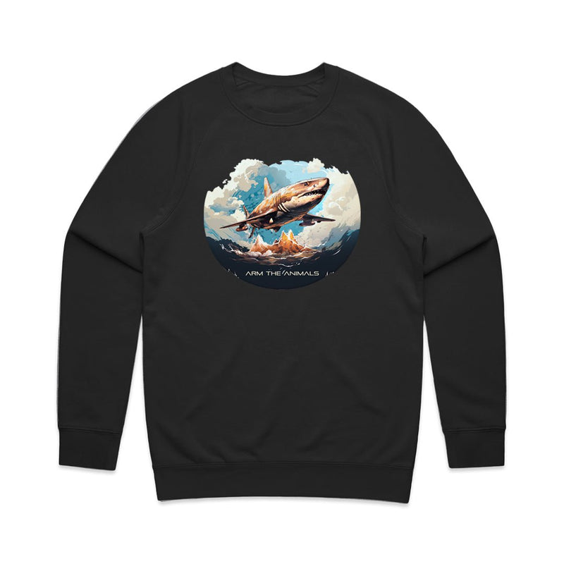 Load image into Gallery viewer, Unisex | Air Shark | Crewneck Sweatshirt - Arm The Animals Clothing LLC

