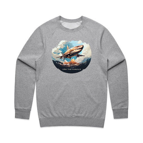 Unisex | Air Shark | Crewneck Sweatshirt - Arm The Animals Clothing LLC