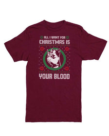 Unisex | All I Want For Christmas Is Your Blood | Crew - Arm The Animals Clothing LLC