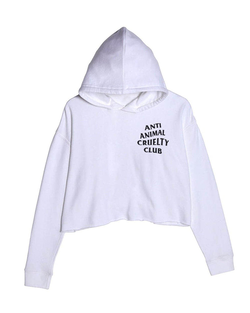 Load image into Gallery viewer, Unisex | Anti Animal Cruelty Club | Crop Hoodie - Arm The Animals Clothing Co.
