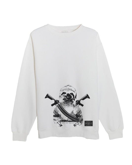 Unisex | Artillery Sloth | Crewneck Sweatshirt - Arm The Animals Clothing Co.