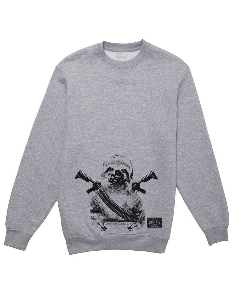 Load image into Gallery viewer, Unisex | Artillery Sloth | Crewneck Sweatshirt - Arm The Animals Clothing Co.
