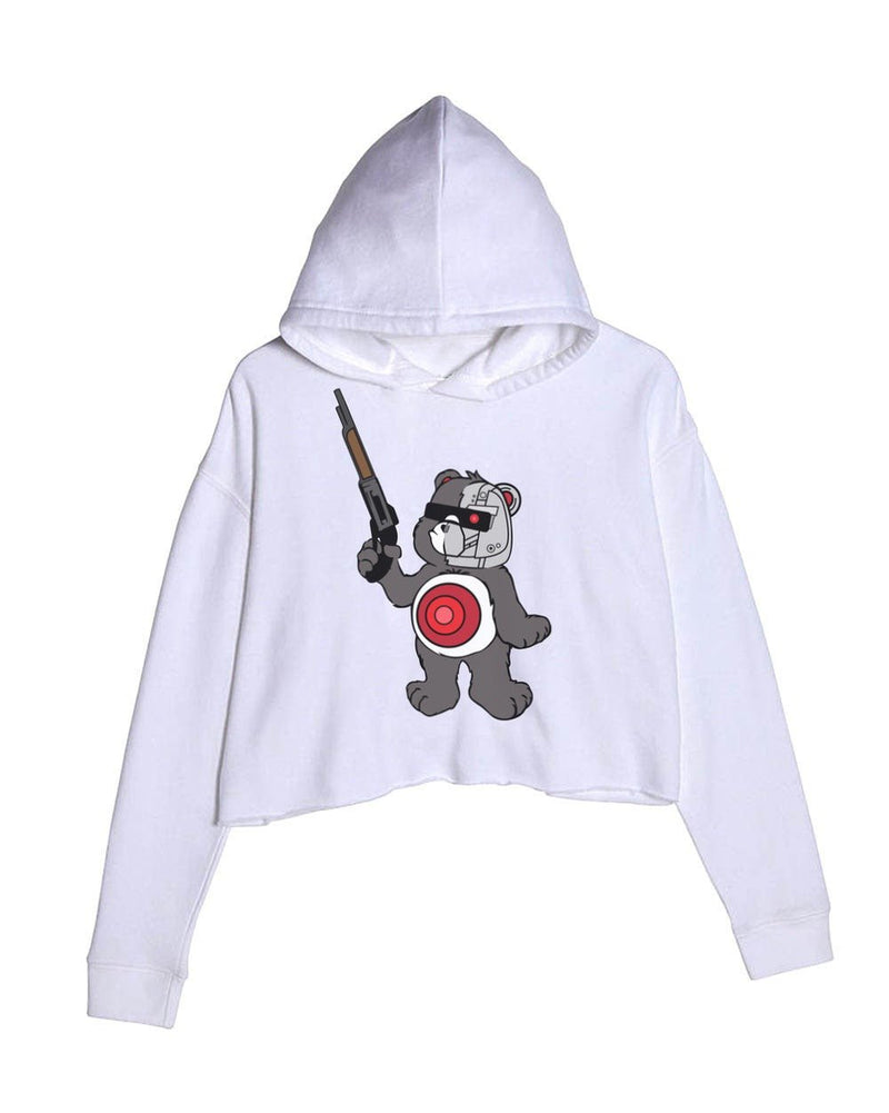 Load image into Gallery viewer, Unisex | B-800 Judgement Bear | Crop Hoodie - Arm The Animals Clothing Co.
