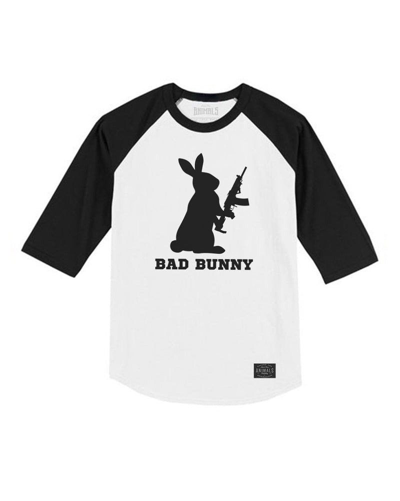 Load image into Gallery viewer, Unisex | Bad Bunny | 3/4 Sleeve Raglan - Arm The Animals Clothing Co.
