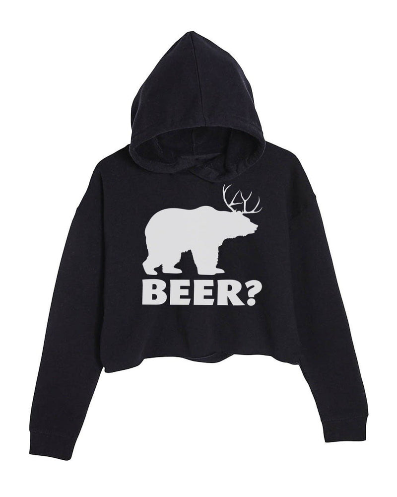 Load image into Gallery viewer, Unisex | BEER? | Crop Hoodie - Arm The Animals Clothing Co.
