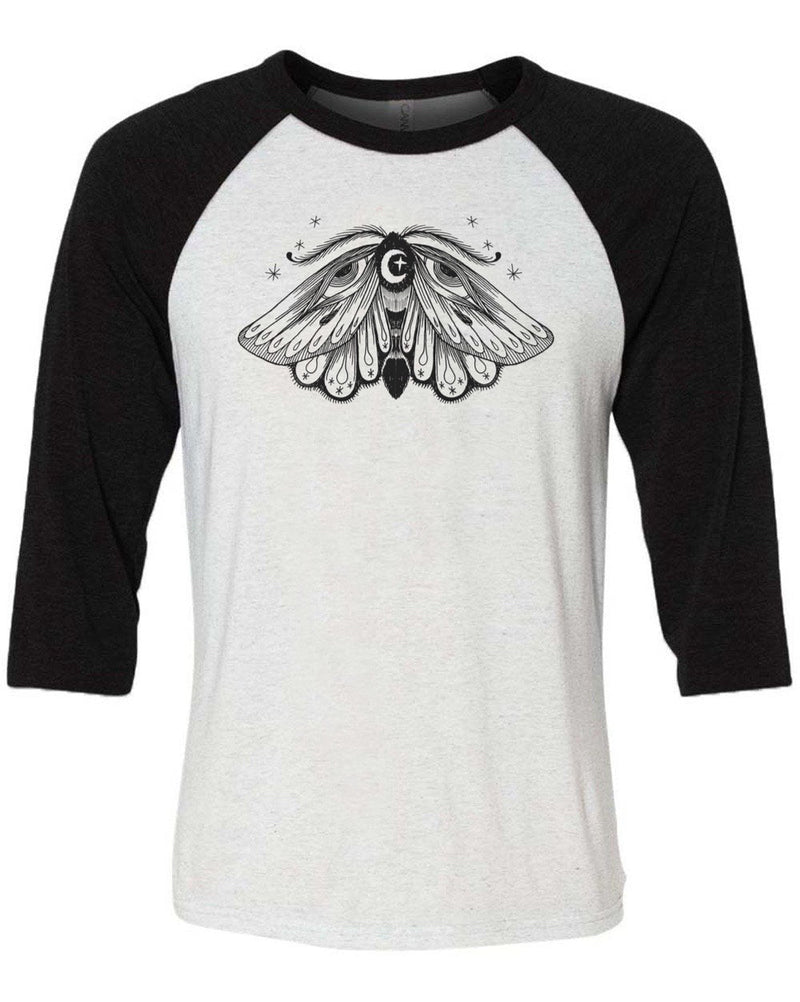 Load image into Gallery viewer, Unisex | Big Moth | 3/4 Sleeve Raglan - Arm The Animals Clothing Co.
