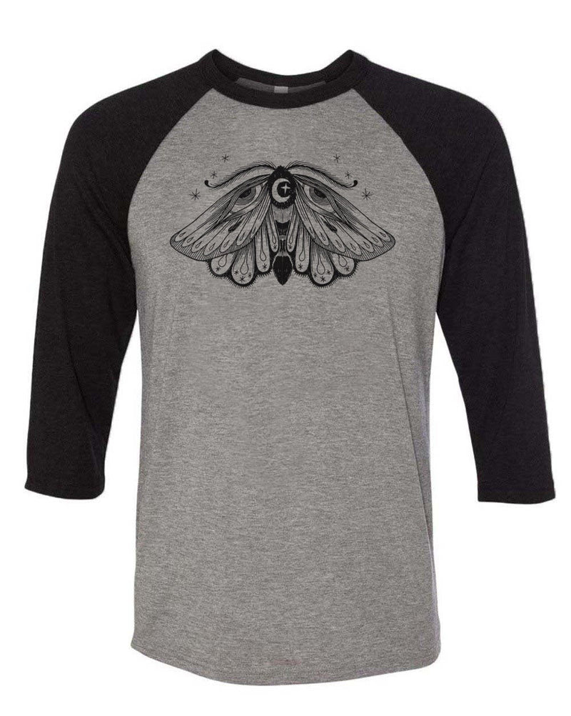 Load image into Gallery viewer, Unisex | Big Moth | 3/4 Sleeve Raglan - Arm The Animals Clothing Co.

