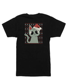 Unisex | Bright Eyed Christmas Kitty | Crew - Arm The Animals Clothing LLC