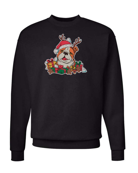 Unisex | Bulldog Christmas | Crewneck Sweatshirt - Arm The Animals Clothing LLC