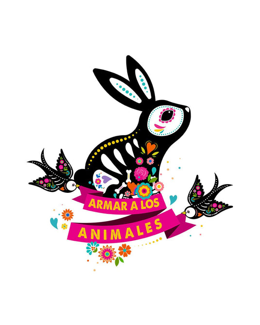 Unisex | Bunny Alebrije | Crop Hoodie - Arm The Animals Clothing Co.