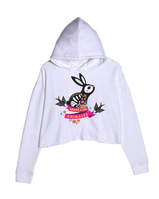 Unisex | Bunny Alebrije | Crop Hoodie - Arm The Animals Clothing Co.