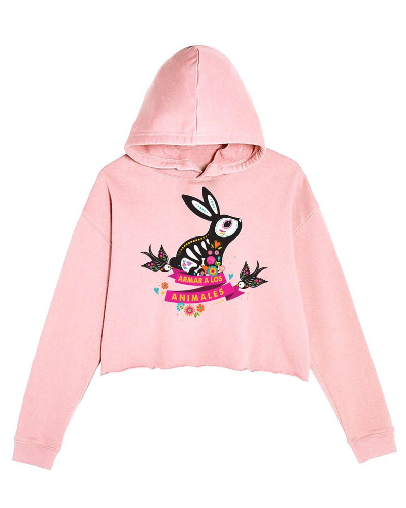 Load image into Gallery viewer, Unisex | Bunny Alebrije | Crop Hoodie - Arm The Animals Clothing Co.
