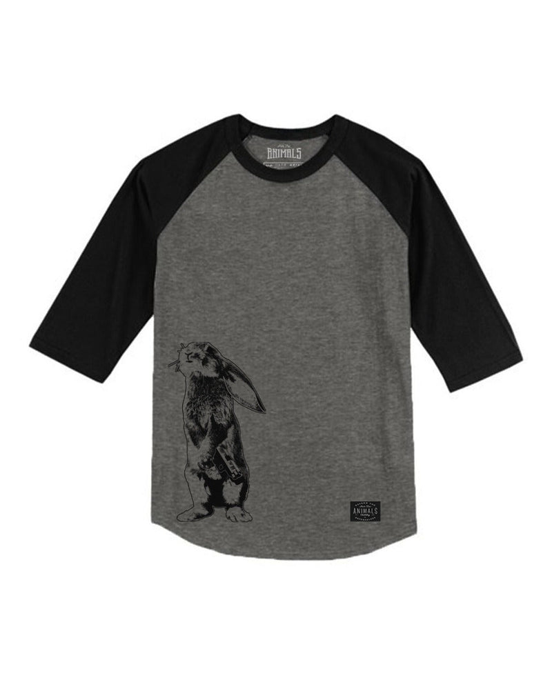 Load image into Gallery viewer, Unisex | Bunshot | 3/4 Sleeve Raglan - Arm The Animals Clothing Co.
