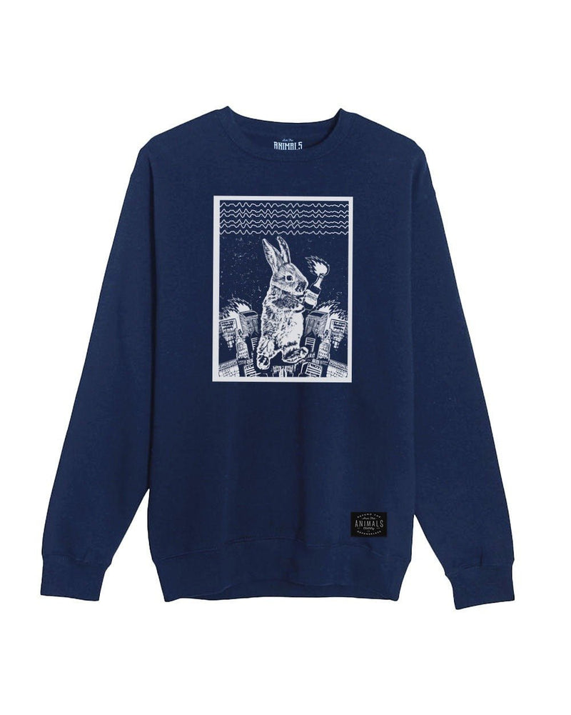 Load image into Gallery viewer, Unisex | Bunzilla | Crewneck Sweatshirt - Arm The Animals Clothing Co.
