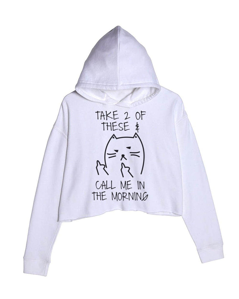 Load image into Gallery viewer, Unisex | Call Me In The Morning | Crop Hoodie - Arm The Animals Clothing Co.
