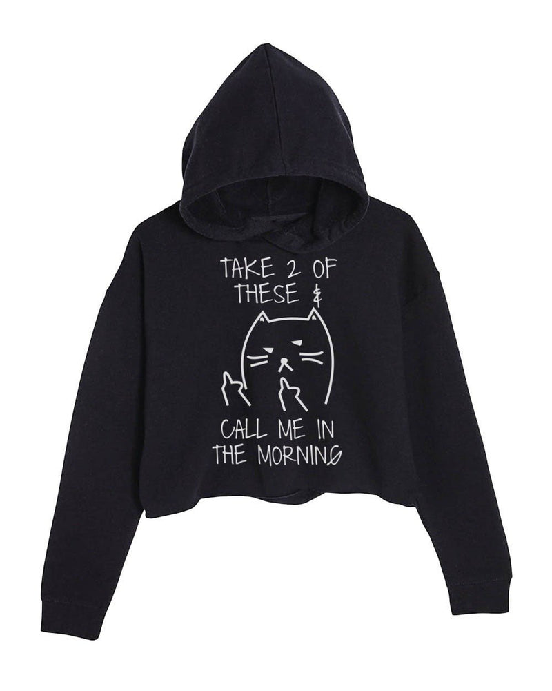 Load image into Gallery viewer, Unisex | Call Me In The Morning | Crop Hoodie - Arm The Animals Clothing Co.

