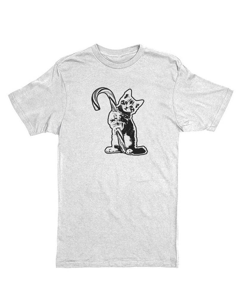 Load image into Gallery viewer, Unisex | Candy Cane Reaper Kitty | Crew - Arm The Animals Clothing LLC
