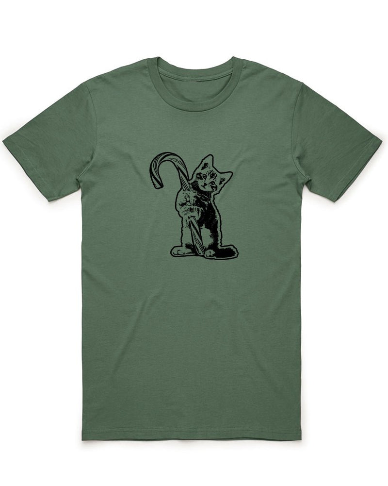 Load image into Gallery viewer, Unisex | Candy Cane Reaper Kitty | Crew - Arm The Animals Clothing LLC
