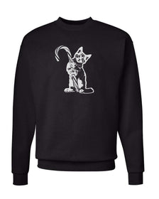 Unisex | Candy Cane Reaper Kitty | Crewneck Sweatshirt - Arm The Animals Clothing LLC