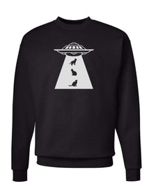 Unisex | Cat Abduction | Crewneck Sweatshirt - Arm The Animals Clothing Co.