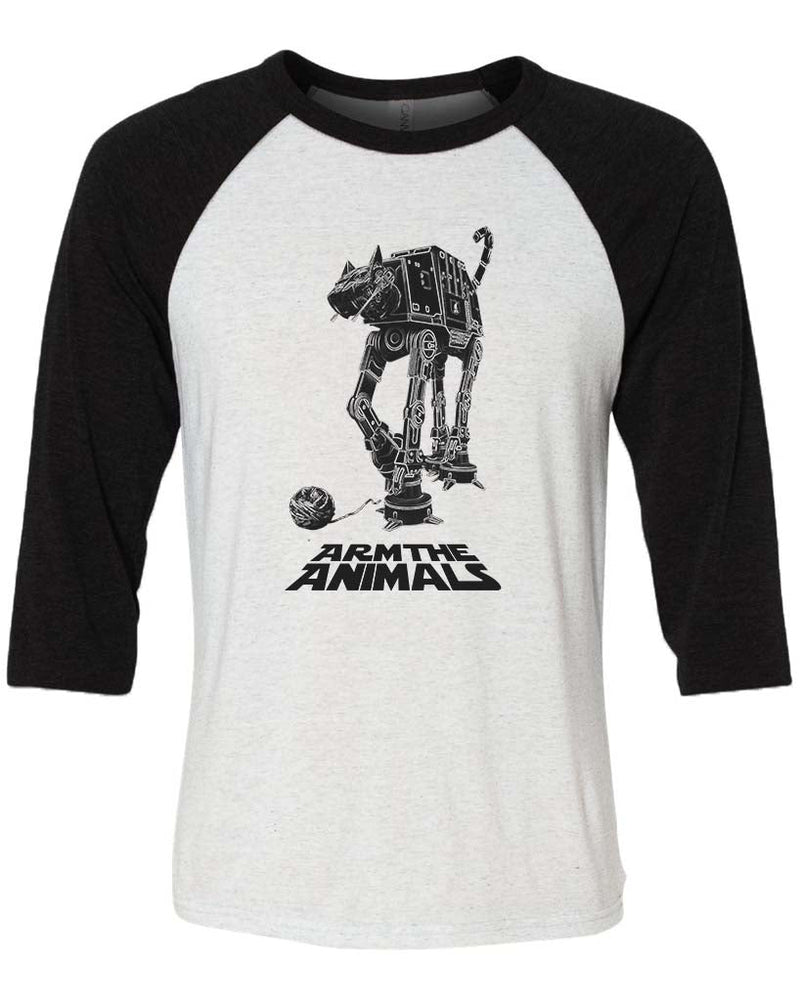 Load image into Gallery viewer, Unisex | CAT-AT | 3/4 Sleeve Raglan - Arm The Animals Clothing Co.
