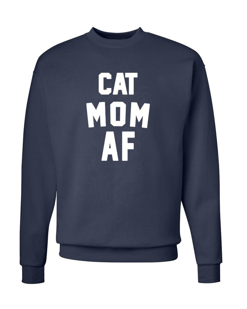 Load image into Gallery viewer, Unisex | Cat Mom AF | Crewneck Sweatshirt - Arm The Animals Clothing Co.
