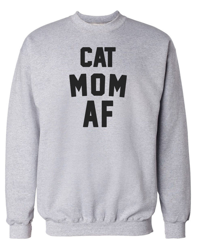 Load image into Gallery viewer, Unisex | Cat Mom AF | Crewneck Sweatshirt - Arm The Animals Clothing Co.
