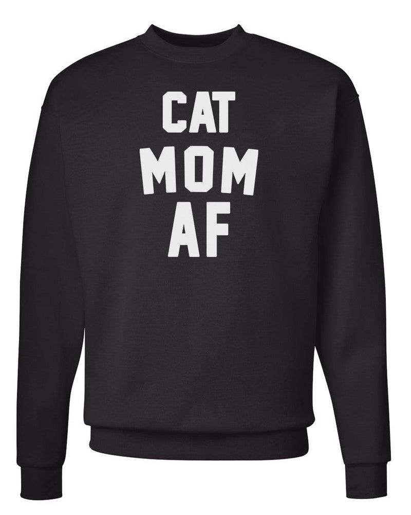 Load image into Gallery viewer, Unisex | Cat Mom AF | Crewneck Sweatshirt - Arm The Animals Clothing Co.
