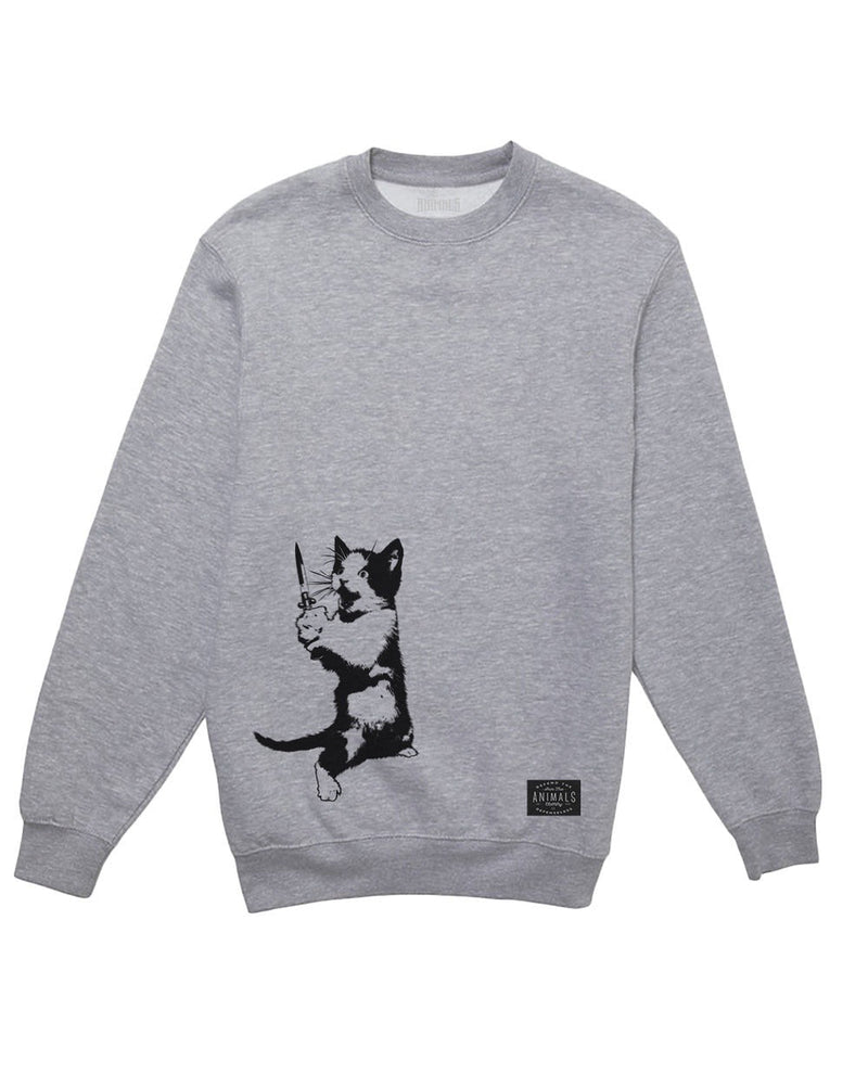 Load image into Gallery viewer, Unisex | Cat The Ripper | Crewneck Sweatshirt - Arm The Animals Clothing LLC
